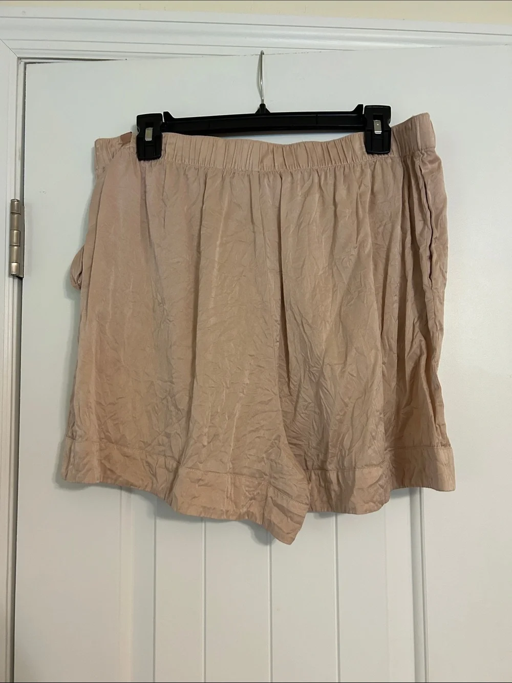 lunya Silk Relaxed Pajama Shorts in Blush